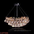 Hot sale modern indoor crystal pendant lights chandelier lamp for bathroom 12721